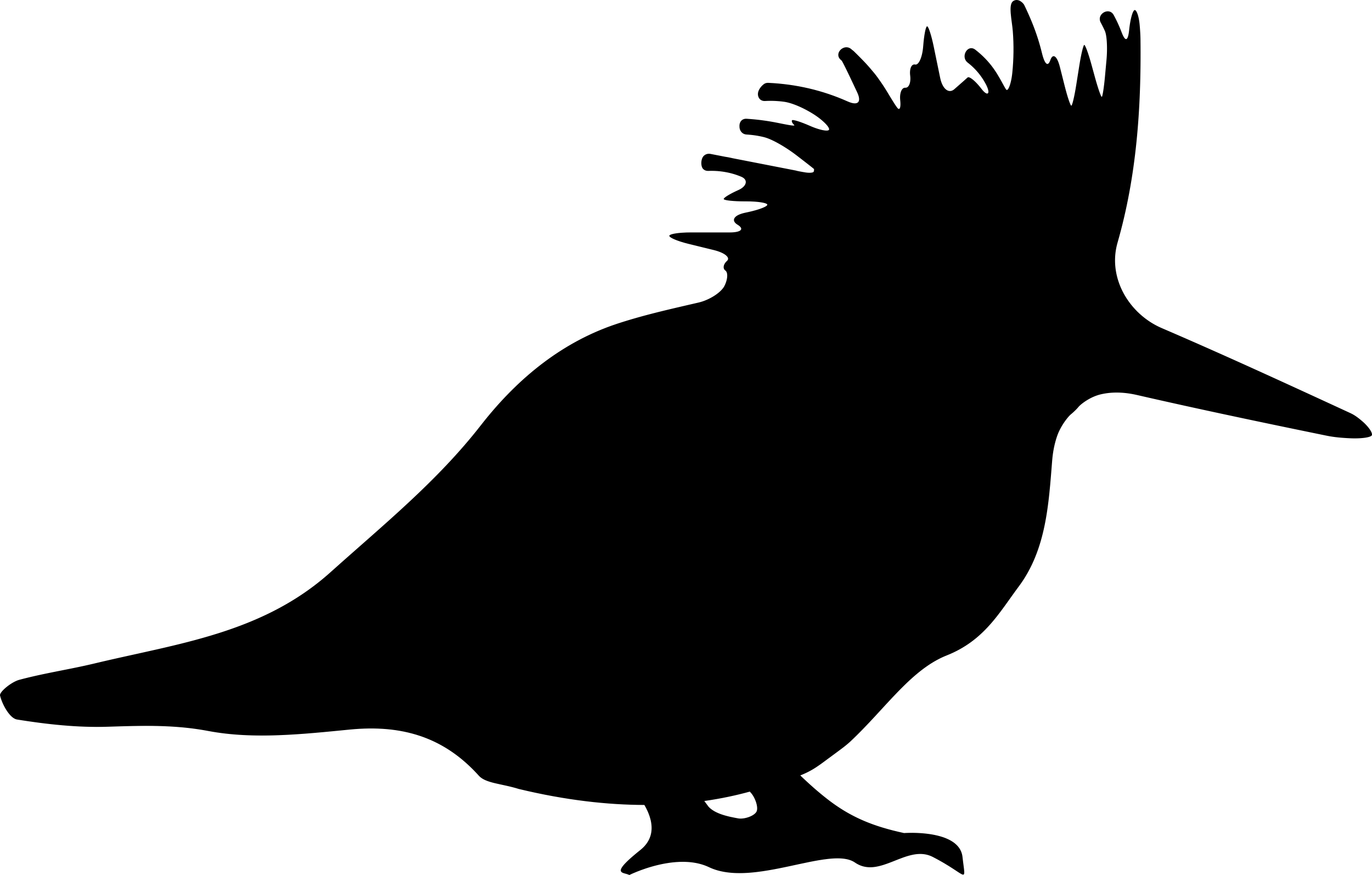 Bird Silhouette Clean Outline Svg Vector Free Vectors